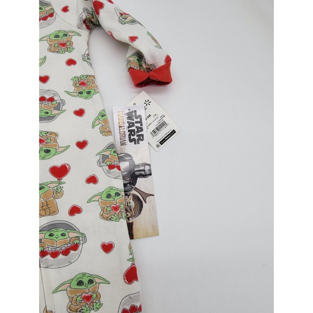 Star Wars Mandalorian Baby Yoda Unisex Blanket Sleeper Size 6-9 Months New - Picture 3 of 6